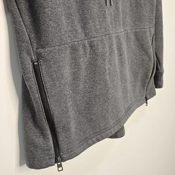 Athleta Cowl Neck Fleece Lined Cozy Gray Pullover Sweatshirt Small Athleisure - Picture 3 of 8